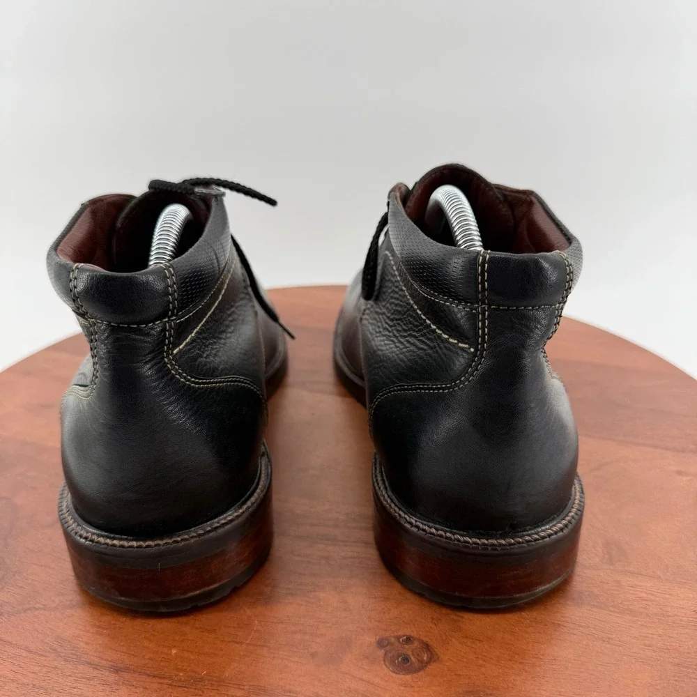 Johnston & Murphy J&M 1850 Chukka Boot Black Leather Lace Up Brazil Men's 10.5M